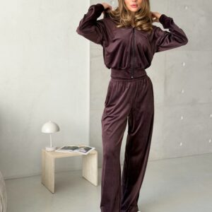 Chocolate Velour Relaxed Set