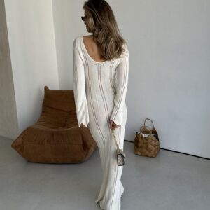 Open-Knit Maxi Dress