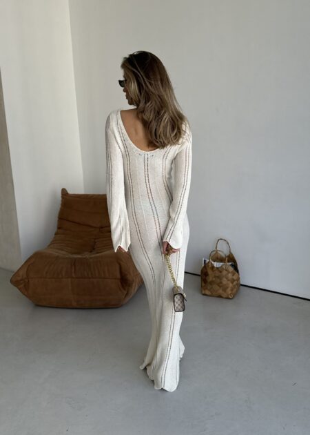 Open-Knit Maxi Dress — Dresses — YuNiKo