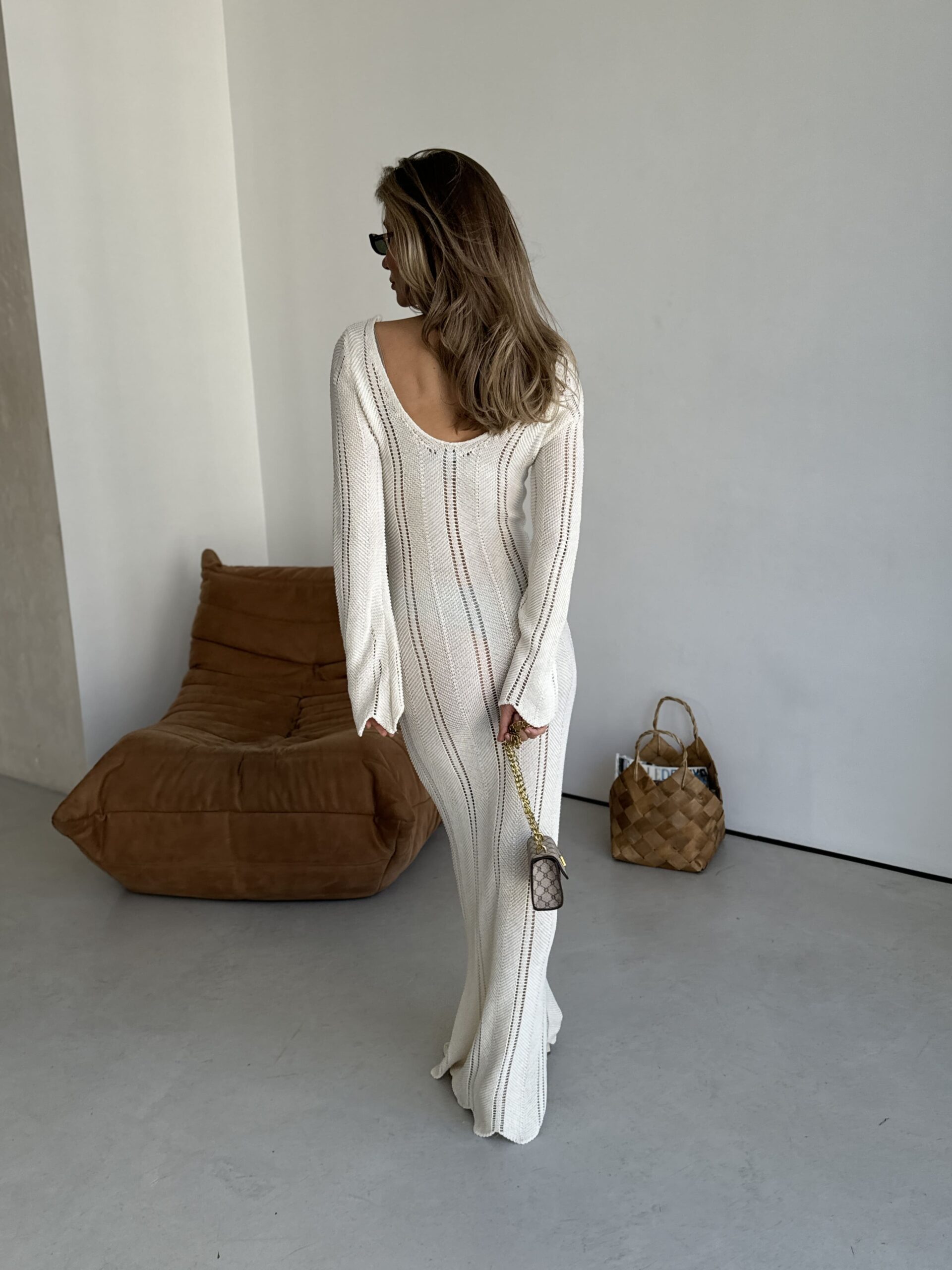 Open-Knit Maxi Dress