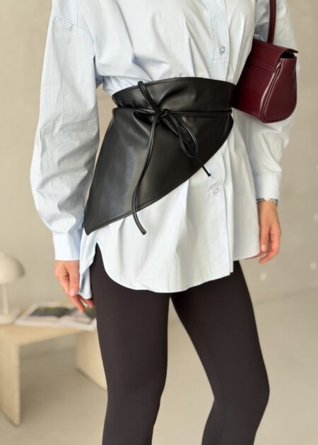 Leather Peplum Belt — Accessories — YuNiKo