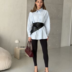 Leather Peplum Belt